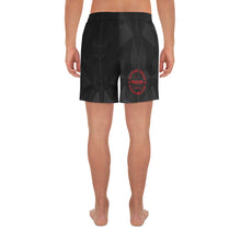 Men's Black Fractal Athletic Long Shorts