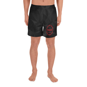 Men's Black Fractal Athletic Long Shorts