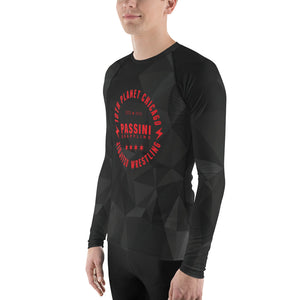 Men's Black Fractal Rash Guard