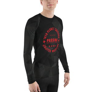 Men's Black Fractal Rash Guard