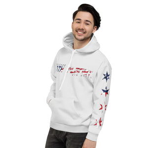 10P Chicago Ultra Gray Stars and Stripes Unisex Hoodie