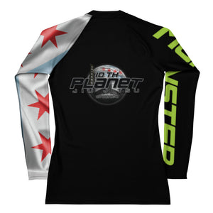 Chicago Flag Green Women's Rash Guard