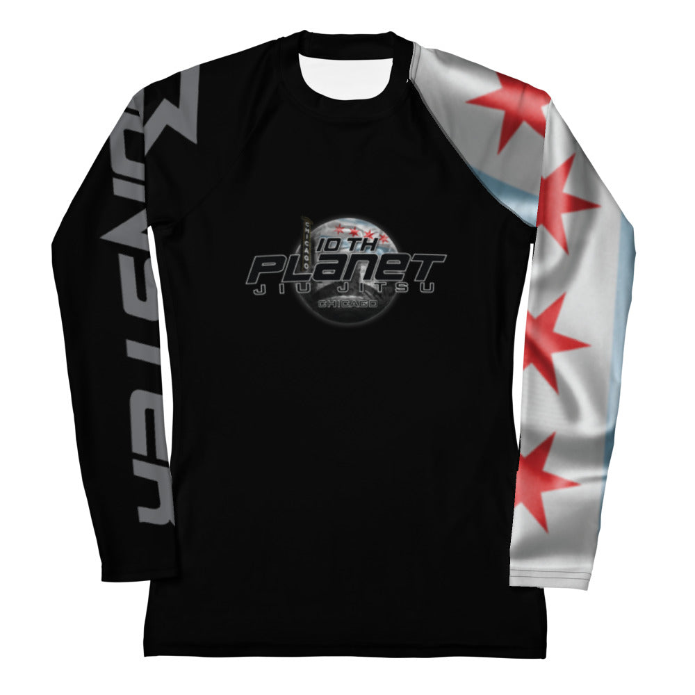 Chicago Flag Grey Women's Rash Guard