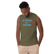 10P Chicago Vs. Everybody Flag Men’s drop arm tank top