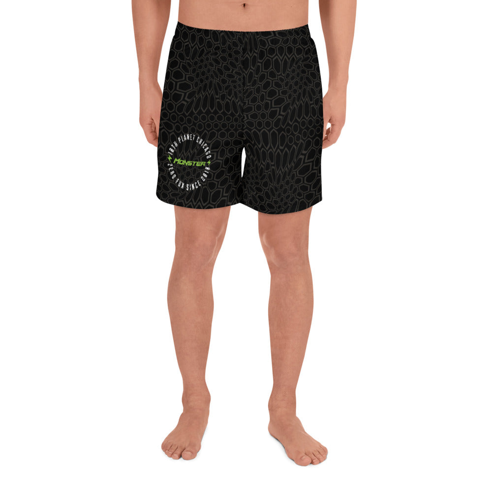 Off Mat Black Men's Athletic Long Shorts