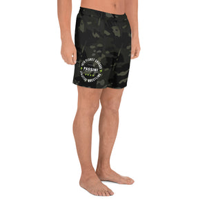 Night Camo Joint Logo Men's Athletic Long Shorts