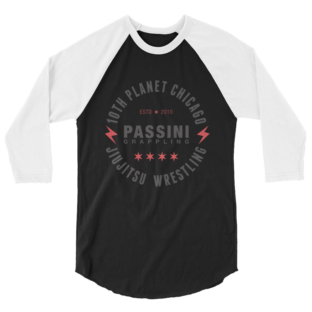 Team Combo Black Logo 3/4 sleeve raglan shirt